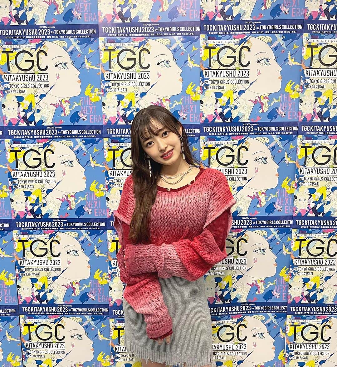 のインスタグラム：「「TGC北九州2023」ありがとうございました💞   初のTGC緊張したけど、みんなの声聞こえて安心したし、楽しかったですт  ̫ т♡   また会えるように頑張ります💫   やっぱ地元だいすき！！          #TGC  #北九州」