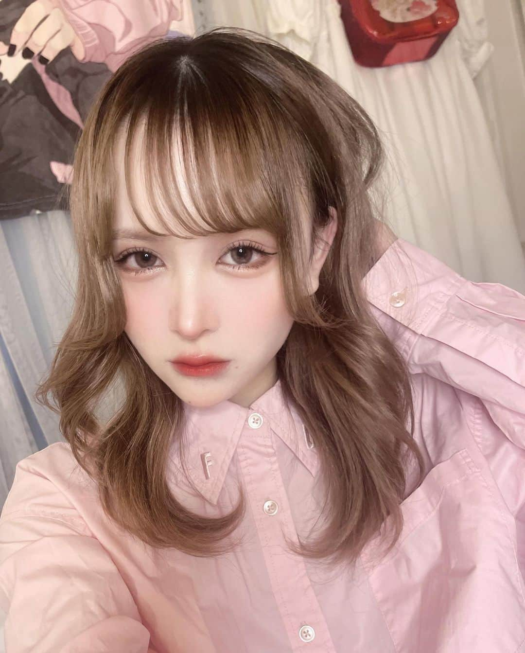 池田菜々（ななちゃむ ）のインスタグラム：「🧸🎀 あんのにナイから1人でゲラゲラ笑って鏡とおしゃべりするのよ、道で躓くしずっと寝てたいし音楽聴いて気分よくニコニコしてたら見られるし顔にうんこでもついてんだろうな私に見えないやつ」