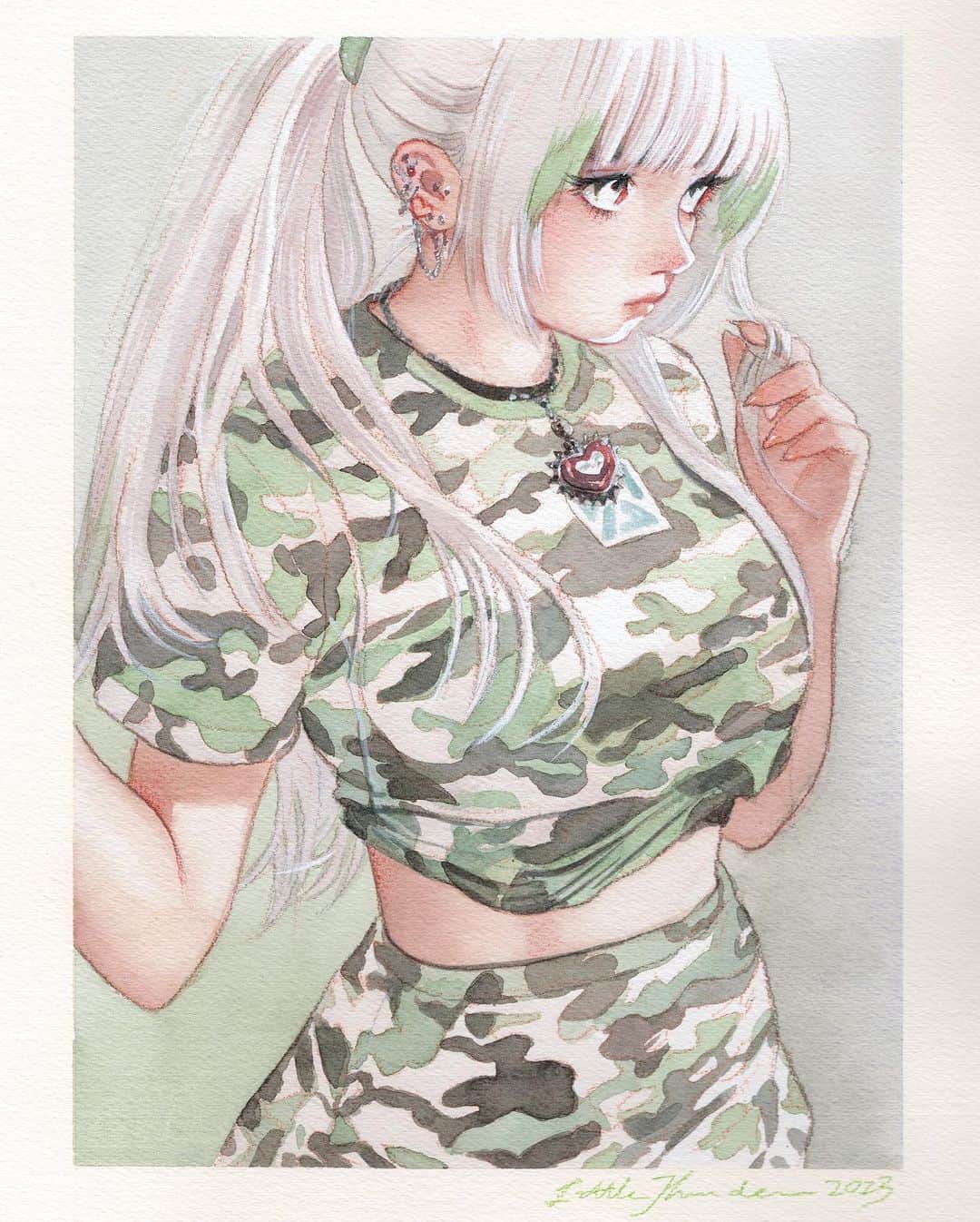 門小雷のインスタグラム：「This could be my last time sharing the art tools I use for watercolor painting, so please make sure to save this post🩶  🎨Tools I use the most🎨 Pencil // STAEDTLER Mars technico 2mm (Lead : 4B) Paper // ARCHES Cold Pressed Watercolor // Mijello Mission Gold Watercolor Brushes // Raphael 803, ROCOCO 260R」