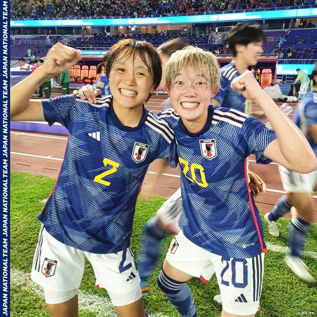 日本サッカー協会さんのインスタグラム写真 - (日本サッカー協会Instagram)「. 🔹日本女子代表🔹 【2023.10.6 Match Report✍️】  第19回アジア競技大会（2022/杭州）決勝戦、 #中嶋淑乃 #大澤春花 #谷川萌々子 #千葉玲海菜 のゴールで朝鮮民主主義人民共和国代表に4-1で勝利⚽️  2大会連続、3回目の優勝を飾りました🥇✨  詳しいレポートはプロフィールのJFA公式サイト『JFA.jp』から✍  #AsianGames #夢への勇気を #jfa #daihyo #サッカー日本代表 #サッカー #soccer #football #⚽ #女子サッカー #womenfootball #womensfootball #womensoccer #womenssoccer」10月7日 13時47分 - japanfootballassociation