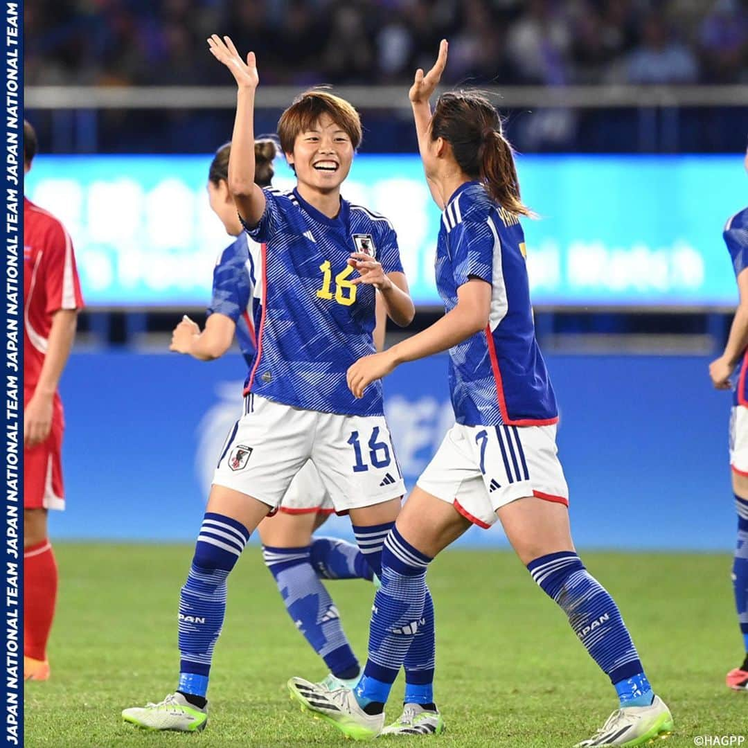 日本サッカー協会さんのインスタグラム写真 - (日本サッカー協会Instagram)「. 🔹日本女子代表🔹 【2023.10.6 Match Report✍️】  第19回アジア競技大会（2022/杭州）決勝戦、 #中嶋淑乃 #大澤春花 #谷川萌々子 #千葉玲海菜 のゴールで朝鮮民主主義人民共和国代表に4-1で勝利⚽️  2大会連続、3回目の優勝を飾りました🥇✨  詳しいレポートはプロフィールのJFA公式サイト『JFA.jp』から✍  #AsianGames #夢への勇気を #jfa #daihyo #サッカー日本代表 #サッカー #soccer #football #⚽ #女子サッカー #womenfootball #womensfootball #womensoccer #womenssoccer」10月7日 13時47分 - japanfootballassociation