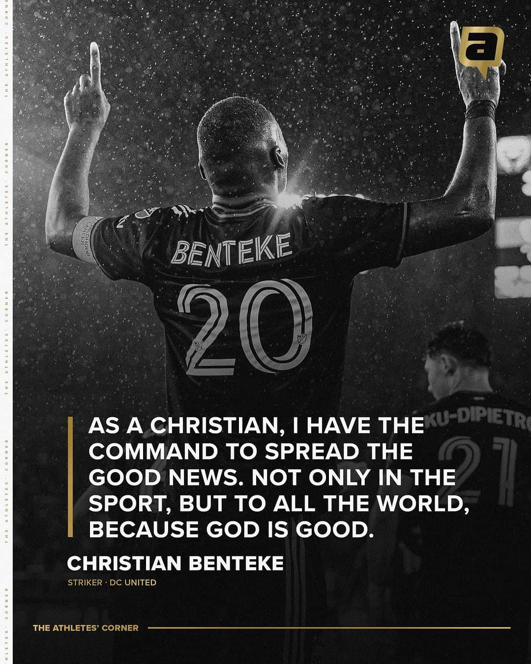 クリスティアン・ベンテケのインスタグラム：「Putting Matthew 28 and the Great Commission into practice, on and off the pitch.   Love this @christianbenteke 💯」