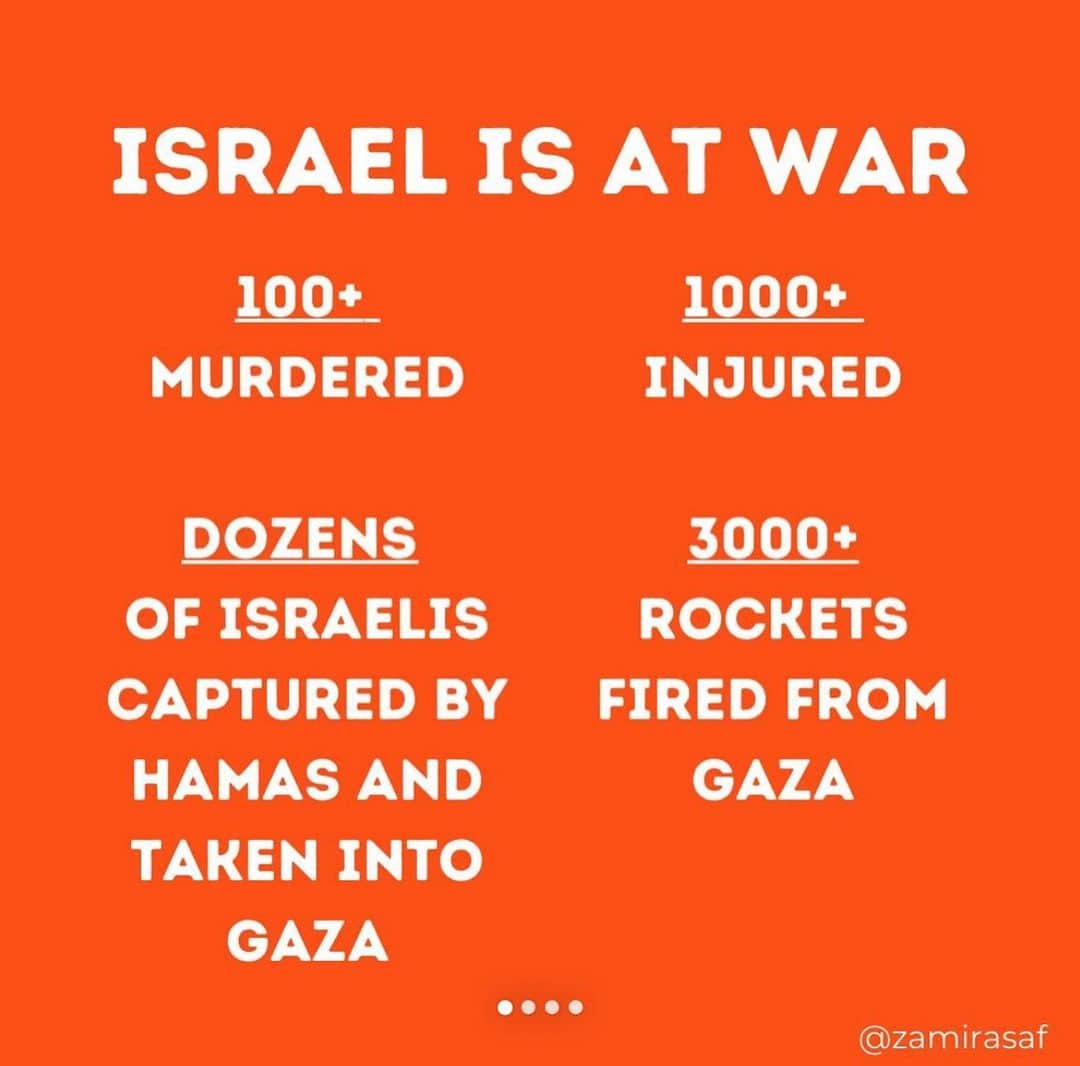 アロナ・タルのインスタグラム：「My country is under an unprecedented terror attack. מדינה שלי. לב שלי. צופה מרחוק עם לב שבור.」