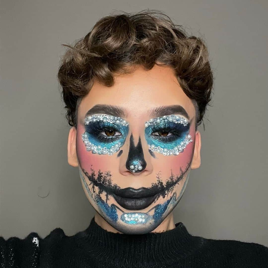 Palladio Beautyのインスタグラム：「@brandonluxxe Halloween makeup masterpiece!👻  shop your Halloween tools now! www.palladiobeauty.com  #halloweencostume #halloweenmakeup #PALLADIOhalloween」