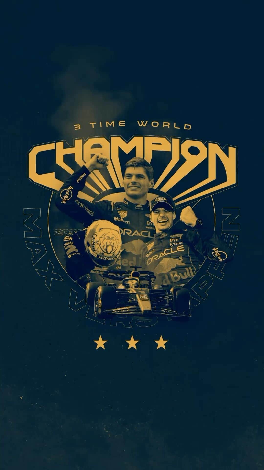 レッドブルのインスタグラム：「MAX YOU ARE A THREE TIME WORLD CHAMPION  Making this his third consecutive world championship.   #F1 #RedBullRacing #QatarGP #Trebull」