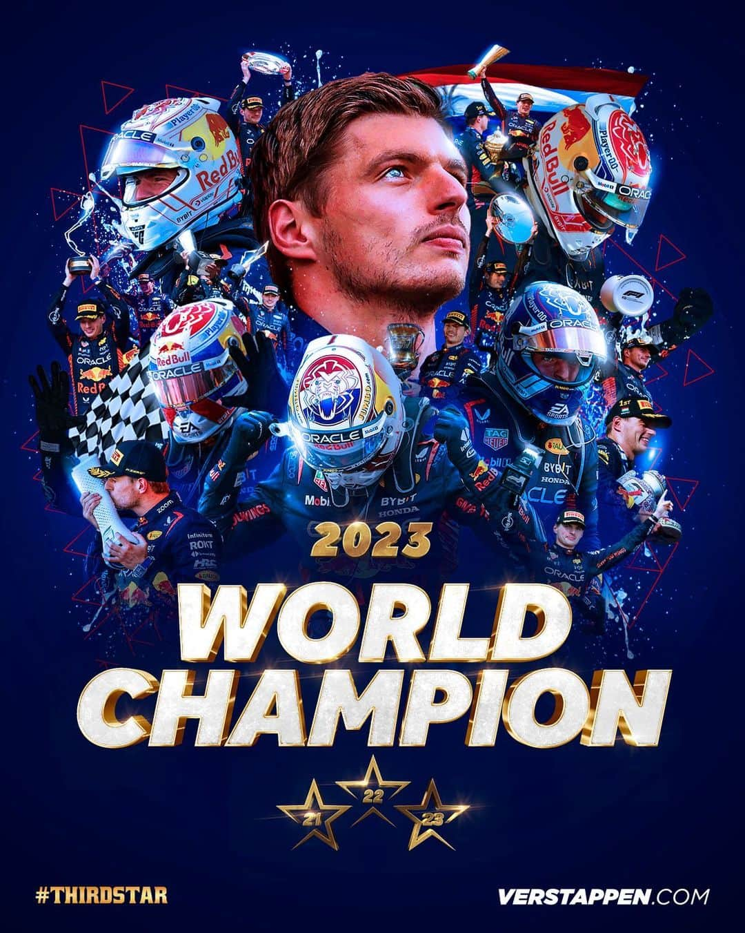 マックス・フェルスタッペンさんのインスタグラム写真 - (マックス・フェルスタッペンInstagram)「2023 Formula 1 World Champion!!!  Celebrating the #ThirdStar ⭐️⭐️⭐️   #F1 #MaxVerstappen #QatarGP」10月8日 3時09分 - maxverstappen1