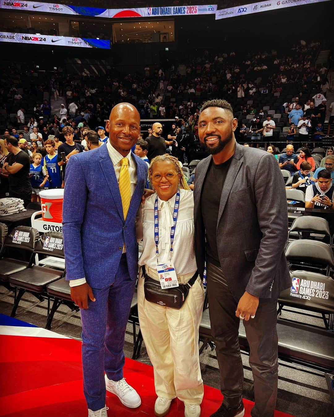 レイ・アレンさんのインスタグラム写真 - (レイ・アレンInstagram)「What a great experience for all of us in attendance tonight at #abudhabigames2023 @timberwolves vs. @dallasmavs Thank you to everyone in the U.A.E. And Abu Dhabi for being gracious hosts and allowing us all from @nba community to bring our players, legends, and teams to the Middle East so you can see up close and personal just how truly great the game of basketball and our players are. @matrix31 @gary.payton.20 @kennysmith @moneymase8 @the_original_crossover_king @screaming22 @mac11 #etihadarena」10月8日 3時19分 - trayfour