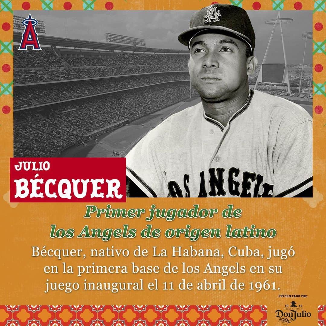 ロサンゼルス・エンゼルス・オブ・アナハイムのインスタグラム：「primer jugador de los Angels de origen latino 😇  #HispanicHeritageMonth」
