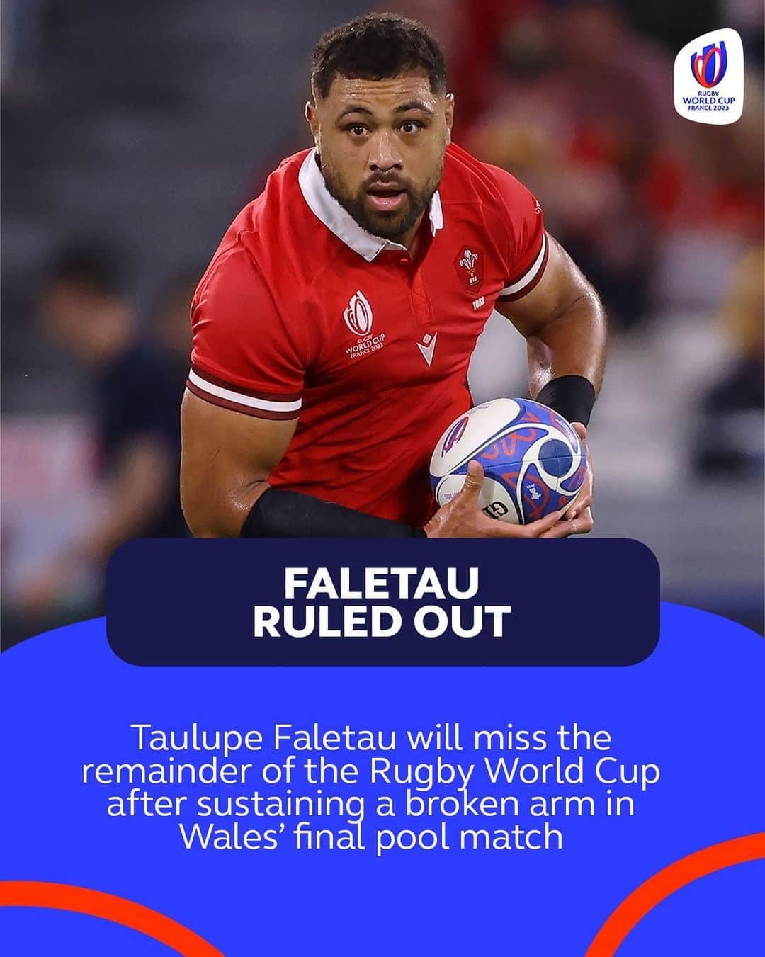 ラグビーリーグ・ワールドカップさんのインスタグラム写真 - (ラグビーリーグ・ワールドカップInstagram)「Wishing Taulupe Faletau a speedy recovery   #RWC2023 | #WALvGEO」10月8日 3時39分 - rugbyworldcup