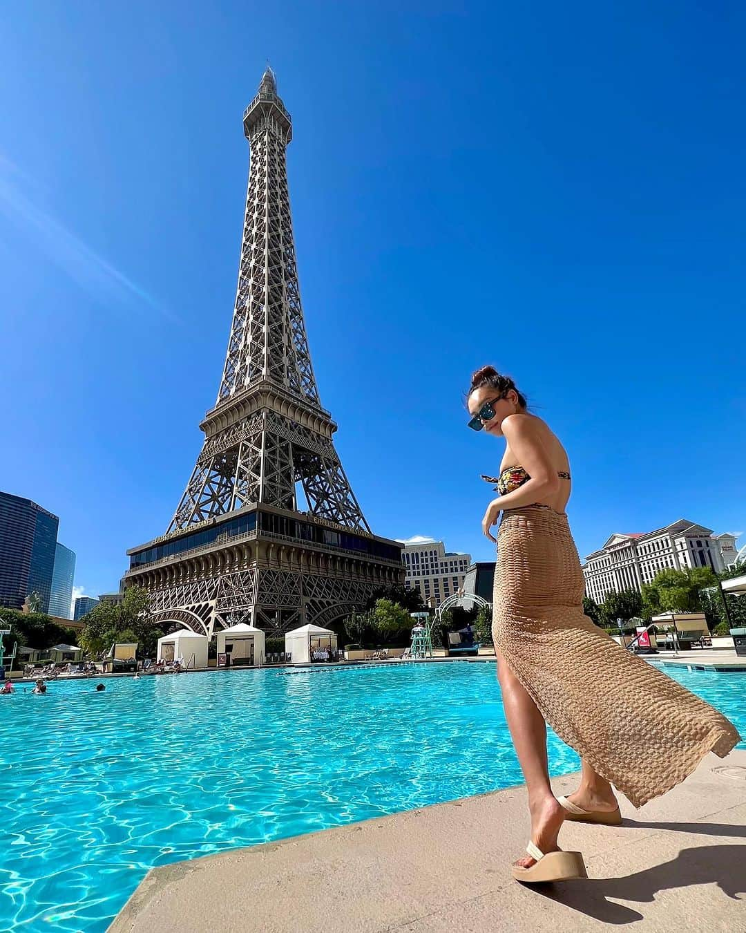 satoprimoさんのインスタグラム写真 - (satoprimoInstagram)「part ⅱ🗼🇫🇷❤️  #lasvegas #parislasvegas #vegasvacation #hotelpool #ラスベガス」10月7日 19時11分 - satoprimo