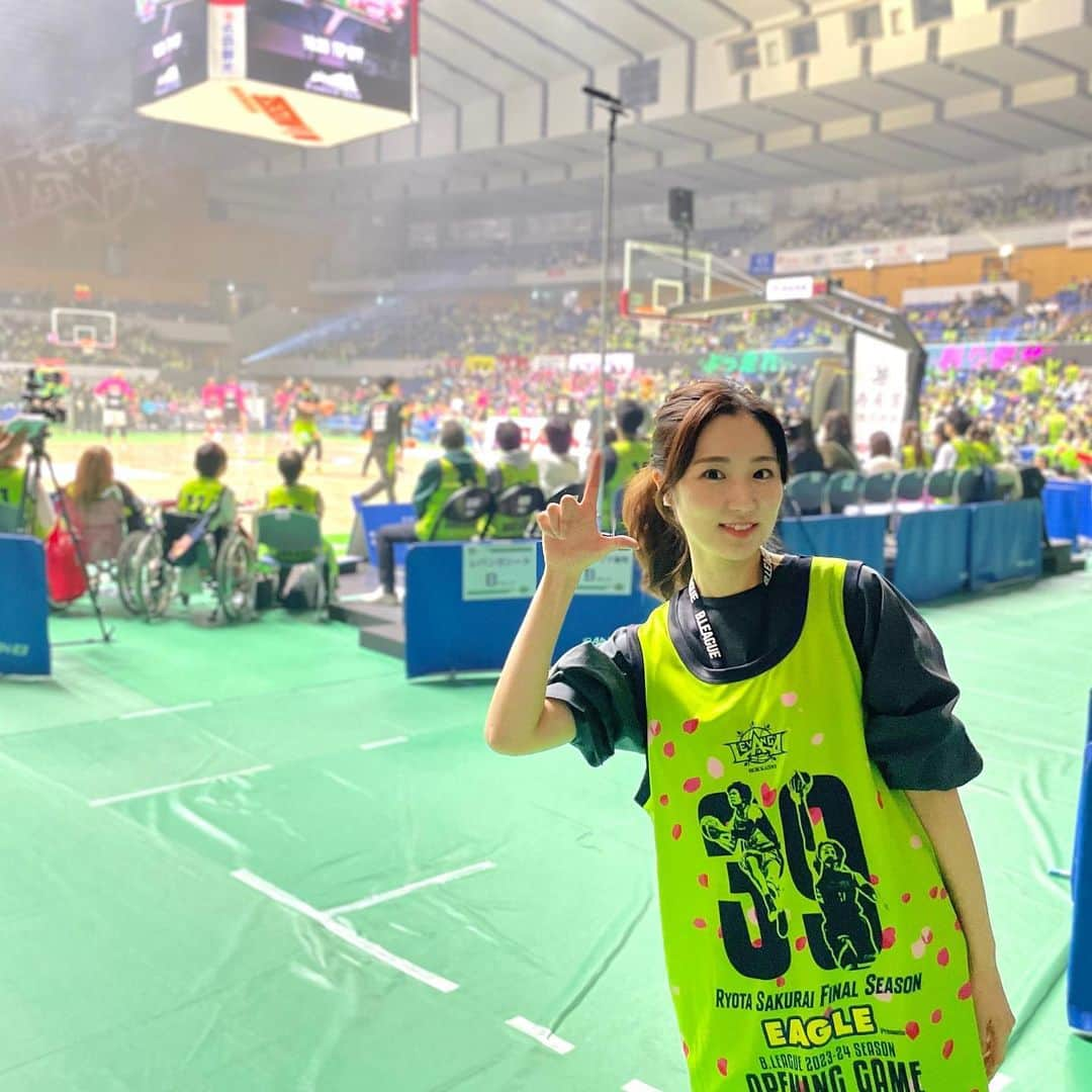 世永聖奈のインスタグラム：「🏀 ⁡ ⁡ 3Qの猛追しびれました！ ⁡ 桜井選手のプレー 目に焼き付けます ⁡ ⁡ #レバンガ北海道 #開幕戦 #今シーズンラスト #桜井良太 選手 #ガンバレレバンガ ⁡」