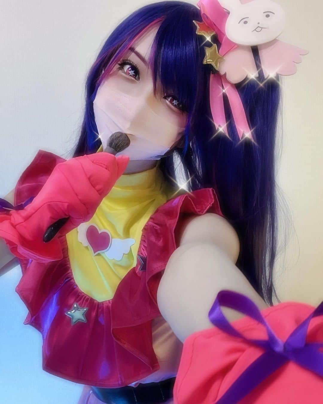 ざわちんさんのインスタグラム写真 - (ざわちんInstagram)「✨推しの子✨星野アイちゃんのコスプレに挑戦‼️🎤💕  天才的なアイドルになれてるかな？？笑🤣ww  #推しの子 #星野アイ #星野アイコスプレ #ハロウィン #ハロウィンメイク」10月7日 21時04分 - zawachin__0816