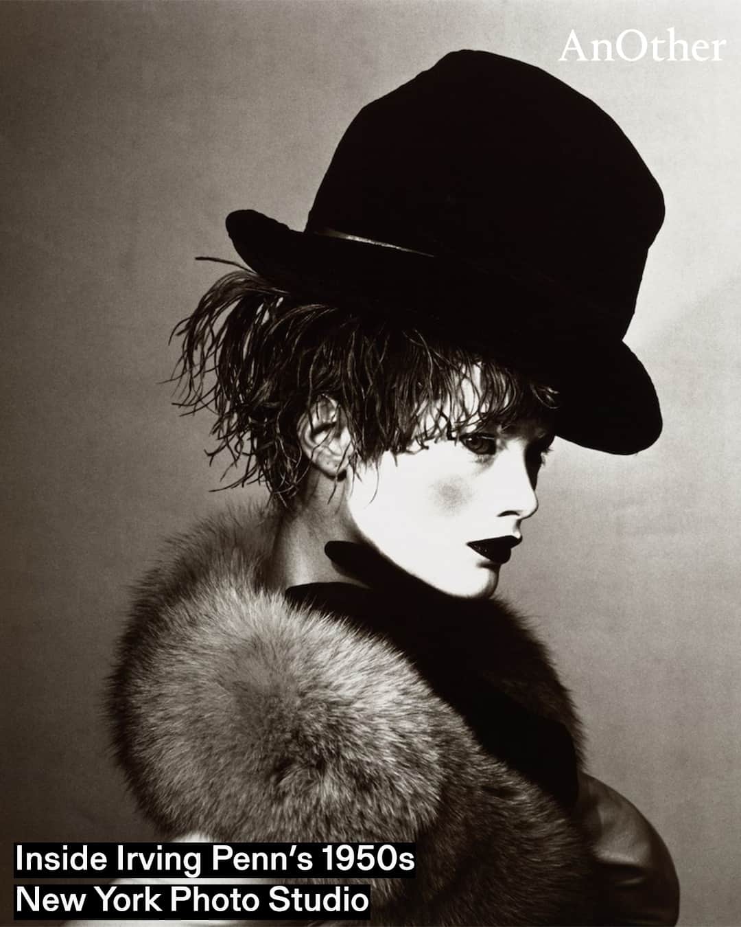 AnOther Magazineのインスタグラム：「On the anniversary of Irving Penn's passing, through an interview with his former assistant #RobertFreson, we recall how the late American photographer distilled the soul of his subjects in gelatin silver prints 🩶⁠ ⁠ “Penn was very professional, private, and generous,” Freson recalls. “He let me use the studio on my own in the evenings and on weekends. He was extremely intelligent and very restrained in showing his knowledge. He was a good listener and always let people talk.” Read more about the legendary photographer's practice at the link in bio 📲⁠ ⁠ 📸 Gift of Robert A. Freson Family, Bowdoin College Museum of Art, Brunswick, Maine.⁠ 1. Black Hat and White Face, New York, 1997, platinum-palladium print by #IrvingPenn © @the.irving.penn.foundation⁠ 2. Cuzco Children, 1948, gelatin silver print by Irving Penn © Condé Nast⁠ 3. Aphrodisiacs, New York, 1997, gelatin silver print by Irving Penn © Condé Nast⁠ 4. Women in Wartime, (#DorianLeigh and #EvelynTripp), New York, 1949, gelatin silver print by Irving Penn © @the.irving.penn.foundation⁠ 6. Jacob Lawrence and Gwendolyn Knight, New York, 1947, gelatin silver print by Irving Penn. © Condé Nast⁠ 7. Picasso (2 of 6), Cannes, 1957, gelatin silver print by Irving Penn. © The Irving Penn Foundation⁠」