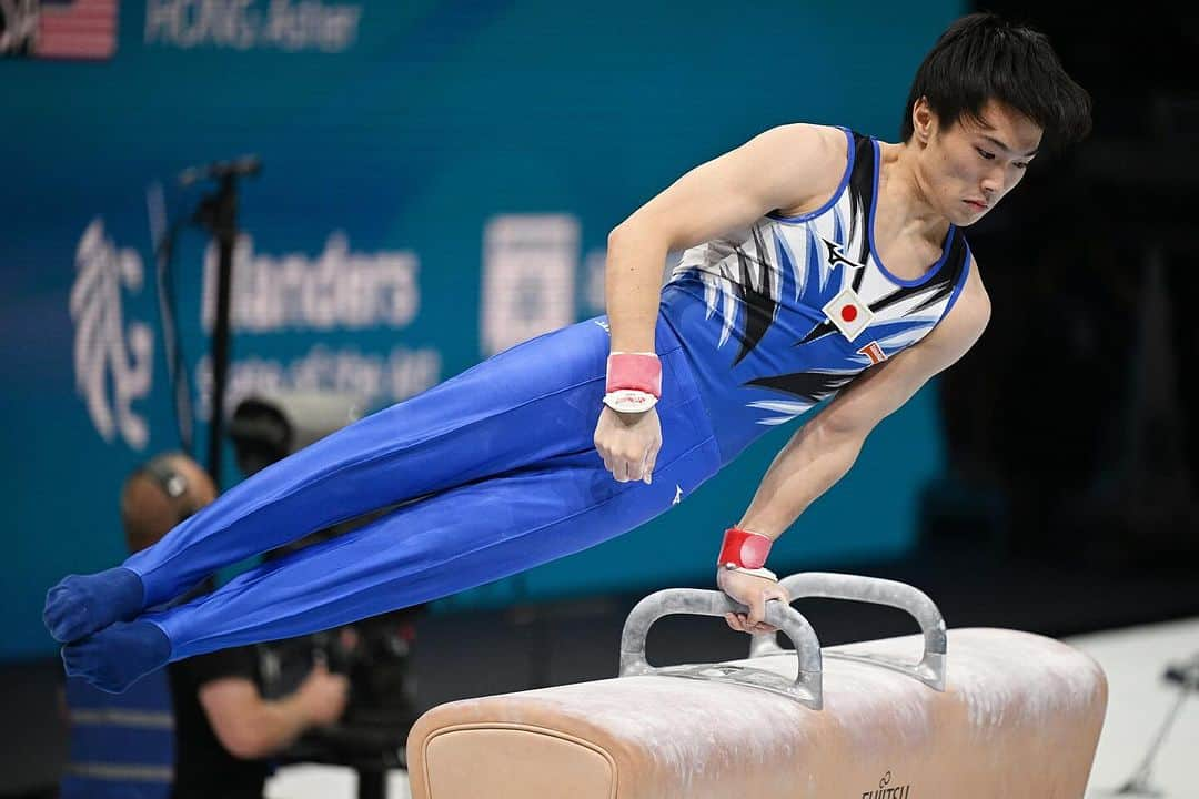 日本体操協会のインスタグラム：「#世界体操2023  【男女種目別決勝前半】  男子　あん馬  千葉健太選手🇯🇵 6位✨  🥇MC CLENAGHAN Rhys 🇮🇪 15.100 🥈YOUNG Khoi 🇺🇸14.966 🥉ABU AL SOUD Ahmad 🇯🇴 14.633  #体操ニッポン   @aflosport / JGA 写真：アフロスポーツ/JGA」