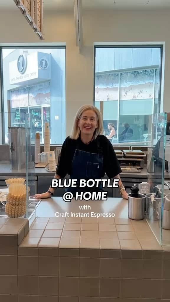 のインスタグラム：「With our Craft Instant Espresso, you can recreate your favorite Blue Bottle Cafe drinks in the comfort of your kitchen. Learn how to make a Shakerato — no barista training required.」