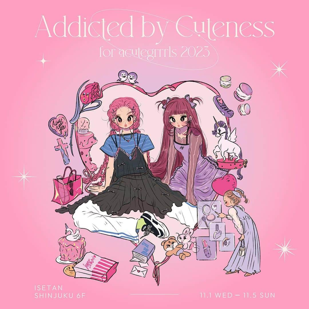 haruchartさんのインスタグラム写真 - (haruchartInstagram)「Addicted by Cuteness ～for acutegrrrls 2023～  今年も参加させていただきます！ 店頭には立てないのでサンプルをおいての受注販売という形になってしまいますが、良ければ皆様よろしくお願いします🤍  今年は絵画メインです！ 飾りやすい小さめのサイズをいくつか置いてあるのでぜひ近くで見るだけでも見に来てください🙇‍♀️  🤍🤍🤍🤍🤍🤍  “かわいいもの･はかなく美しいものに囲まれて、自分自身も爪の先まで可愛くありたい” そんな女の子のためのセレクトショップ”acutegrrrl" アパレルをはじめアクセサリーや雑貨、コスメ、スイーツ、アートなど 幅広いジャンルのショップが一同に集結。 かわいいものに夢中な女の子に向け、心が恍惚として満たされるような ポップでキュートかつエッジの効いたアイテムをご紹介いたします。  会期：11/1（水）～11/5（日）※最終日は午後6時閉場 場所：伊勢丹新宿店　本館6階催物場  ※状況に応じて営業時間が変更となる可能性がございます。予めご了承くださいませ。  #acutegrrrl #addictedbycuteness #haruchart」10月8日 13時39分 - haruchart