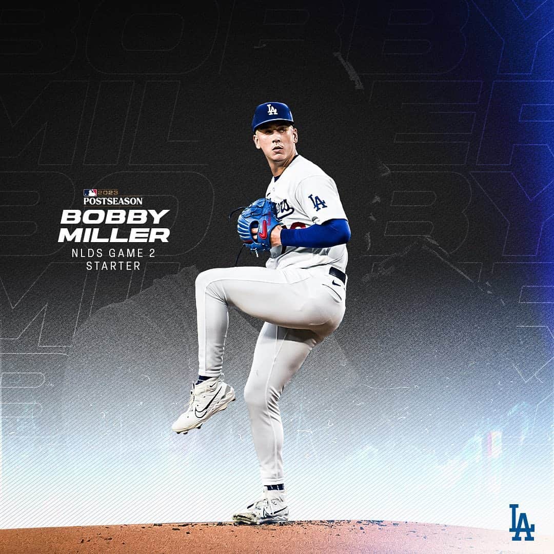 Los Angeles Dodgersさんのインスタグラム写真 - (Los Angeles DodgersInstagram)「Your #NLDS Game 2 starter, Bobby Miller.」10月8日 6時48分 - dodgers