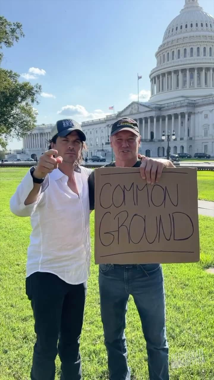 イアン・サマーホルダーのインスタグラム：「🇺🇸 On September 18, a dream-team consisting of @RosarioDawson and @IanSomerhalder, farmer Rick Clark @farmgreen13, the Kiss the Ground advocacy team, and more met up in D.C. to lobby for regenerative agriculture in the 2023 Farm Bill, and to host a VIP screening of @commongroundfilm.   🌱 We are so proud of @regenerateamerica for instilling change in the regenerative agriculture movement, and deeply thank everyone who has helped us along the way.   💪We are making BIG moves.   🎥 Common Ground is in theaters now. Visit the link in our bio to get tickets to a premiere near you!   @commongroundfilm is an independently made film.」