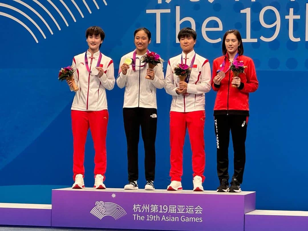 大堀彩のインスタグラム：「Asian Games 2022 in Hangzhou たくさんの応援サポート、本当にありがとうございました😊🥉🙏  #teamjapan #thankyou #asiangames2022 #hangzhou」