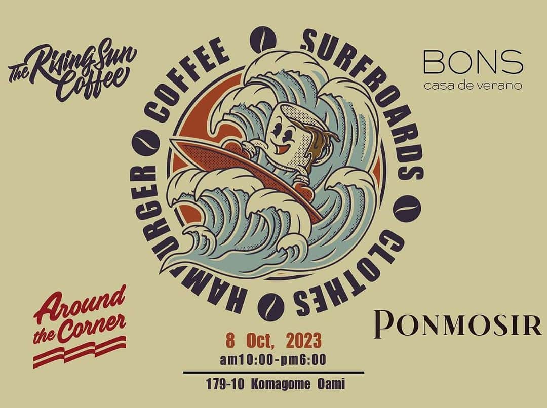 のインスタグラム：「◆GOOD MORNING COFFEE‼︎◆  【EVENT INFORMATION】  本日、TRSC大網店ではお隣のサーフショップBONSと合同イベントを行います。イベント限定で特別なコーヒーをご用意しました！  @bonscasadeverano は中古サーフボードのセール。  銚子のハンバーガーショップ @aroundthecorner_burger からパストラミサンド。  レディース古着を扱う @ponmosir  を招いての開催です。  今回もイベント限定の商品などありますのでお楽しみに！  ⚠️駐車場について 駐車場は建物向かって左側のスペースと、建物裏側にもございます。裏側の方が段差がなく停めやすいです。 隣のサーフショップ前には駐車しないようにお願い致します。  千葉県大網白里市駒込179-10 月火水木金 11:00 - 18:00 土・日 10:00 - 18:00  【WE ARE OPEN】  本日も皆さまのご来店をお待ちしてます！  都内店舗 10:00〜17:00(無休)  大網店舗 11:00〜18:00(月火水木金) 　　　　10:00〜18:00(土日祝)  鶴見店舗 10:00〜18:00(無休)  therisingsuncoffee.com  #coffee #coffeebeans  #coffeeroaster  #coffeelab  #coffeeandsurfing  #coffeetime  #coffeelover  #coffeebreak  #coffeeshop  #coffeestand  #coffeeholic  #coffeehouse  #coffee_inst  #coffeemaker  #coffeeshops  #coffeecoffeecoffee  #coffeenclothes  #coffeeaddict  #coffeeculture  #coffeemorning  #coffeemag #specialitycoffee  #TRSC」