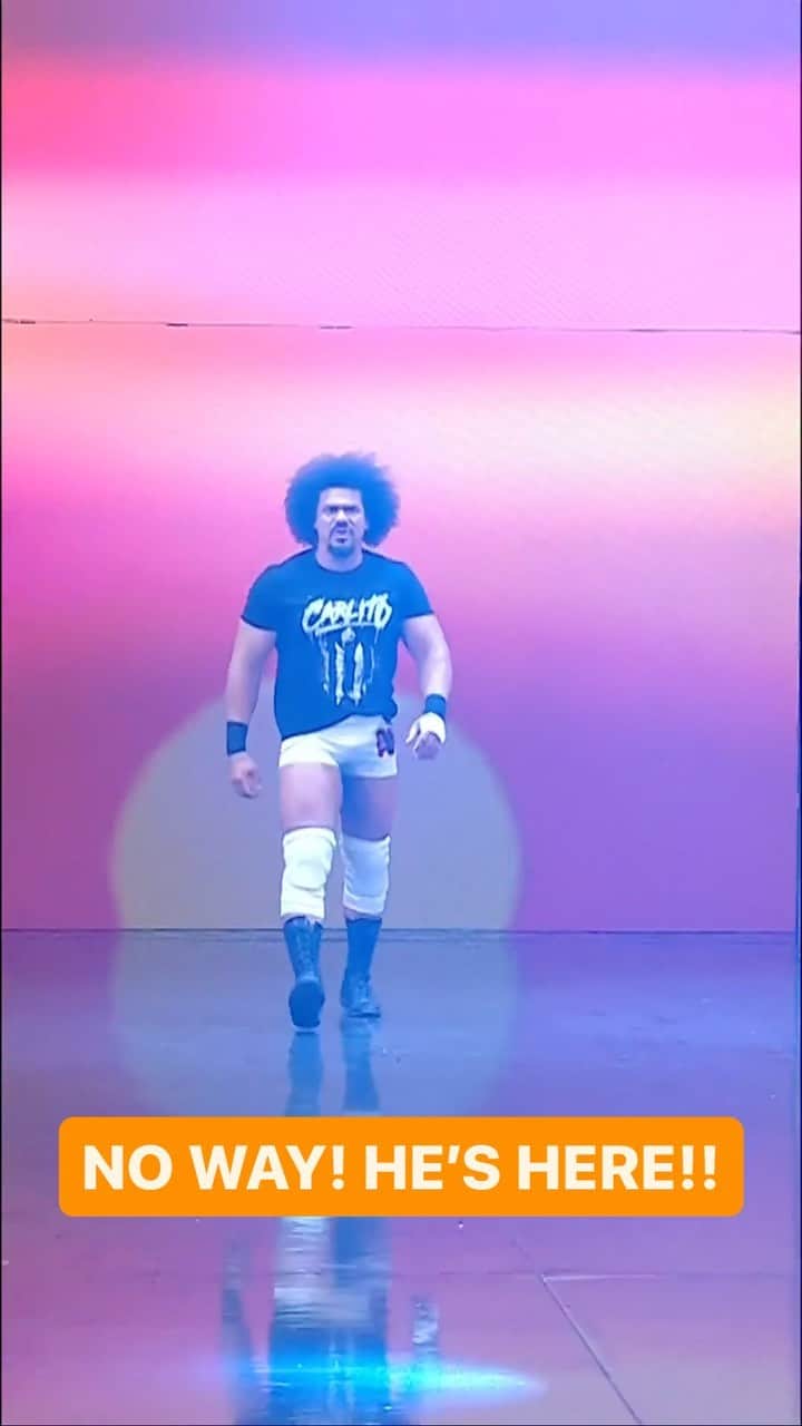 レイ・ミステリオ・ジュニアのインスタグラム：「WWE’s apple budget 📈 CARLITO IS BACK! 🍎🔥 #WWEFastlane」