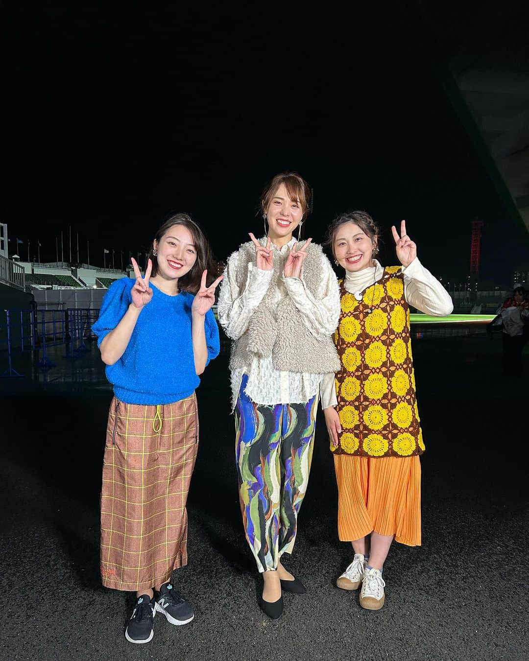 迫田さおりのインスタグラム：「・ ずーっとずーっと出てみたかった、 KTS【ナマイキVoice】出演させていただきましたー🙌 ありがとうございます‼︎ ・ かごしま国体の開会式が行われたスタジアムから生中継でした😊 楽しく喋って笑っていたらあっという間に終わってしまった🫣 ・ 美川アナウンサー・川路アナウンサーの空気感が好きで、もう最高ー🙌 ありがとうございました😊」