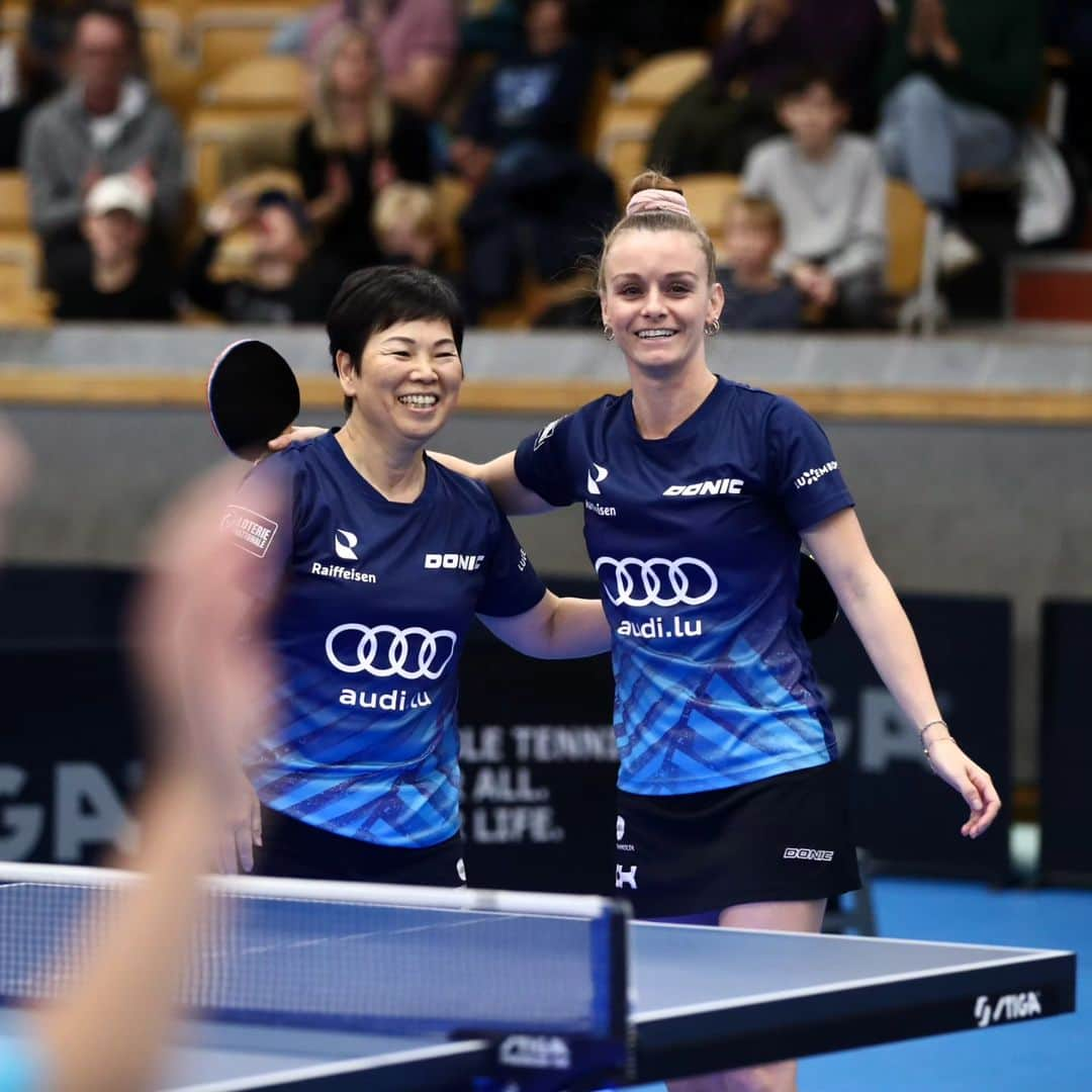 DE NUTTE Sarahさんのインスタグラム写真 - (DE NUTTE SarahInstagram)「Finally!!! We got our first title in Women's Doubles 🏆🥳  #WTT #Stockholm  On our way to Oman now 🇴🇲 for the next competition ✈️ 💪🏽🏓  Thanks to everyone for their support ❤️」10月8日 11時31分 - sarahdenutte