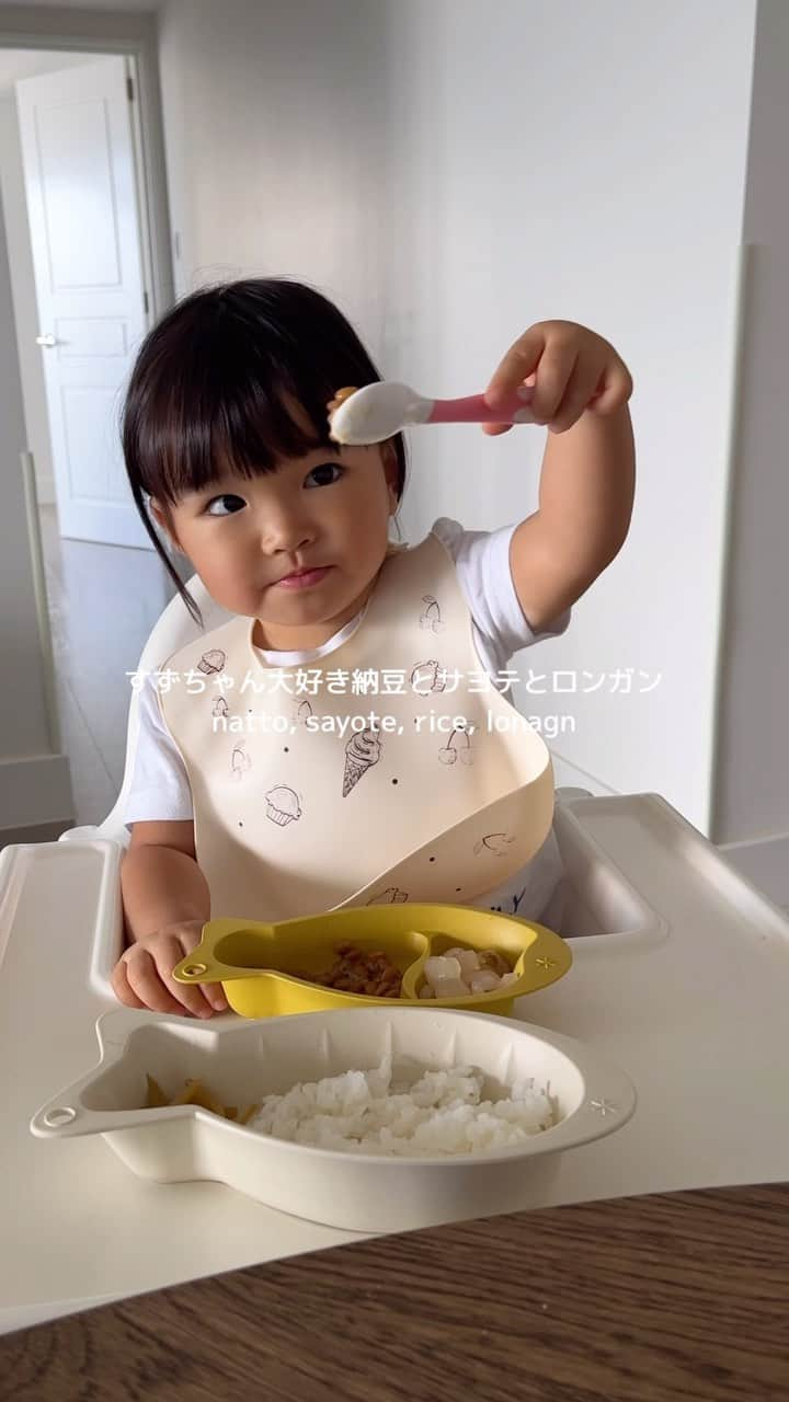 HISANAのインスタグラム：「What my toddler eats in a day👧🏻 1歳10ヶ月すずちゃんの1日の食事記録🍽️  色々お話ししながら食べるの楽しいね〜😋🩵  #1歳女の子#1歳10ヶ月#海外移住#フィリピン#マニラ#海外子育て#海外で子育て#幼児食#幼児食メニュー#幼児食記録 #whatmytoddlereats #22months#manila#toddlermom#toddlermomlife」