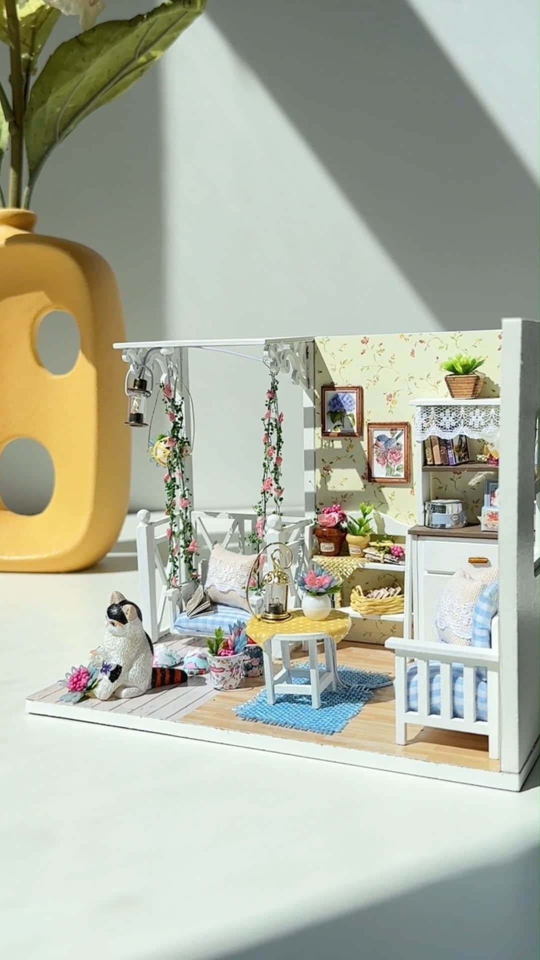 SHEINのインスタグラム：「Crafting goes cozy 🏡🐈 Bring rustic cottagecore charm into your home with our miniature DIY model that unlocks farm-fabulous homespun whimsy 🧺💕  🔎15413790  #SHEIN #SHEINforAll #SHEINstyle #fashion #chic #saveinstyle」