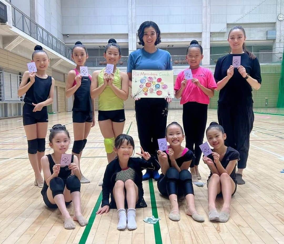 松原梨恵のインスタグラム：「🤸🏻‍♀️💌 Thank you ！！！  #新体操 #RythmicGymnastics #東海東京フィナンシャルホールディングス」