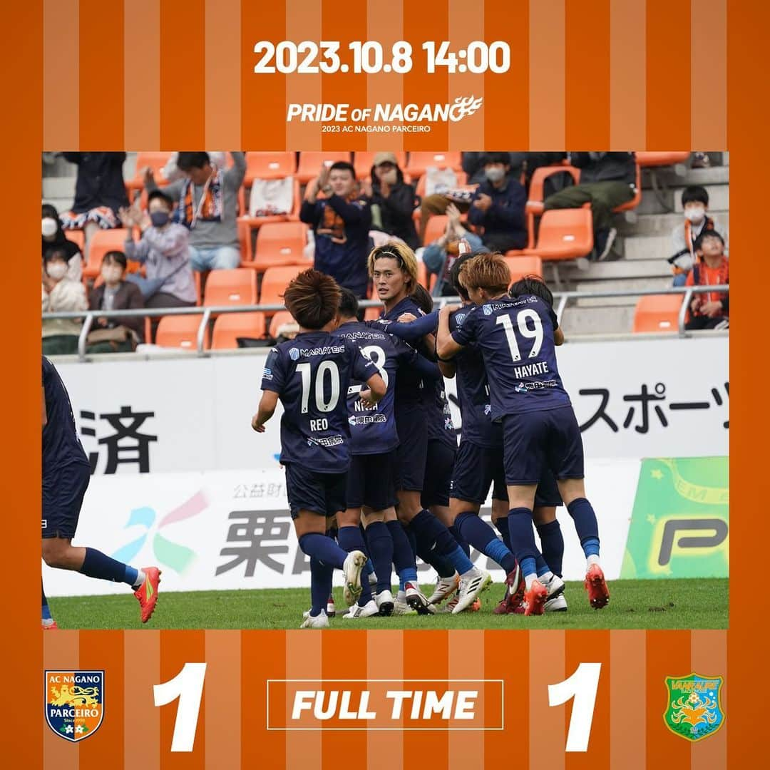 AC長野パルセイロのインスタグラム：「. 🟠2023明治安田生命J3リーグ 第30節 🏟長野Uスタジアム 14:00 vs #ヴァンラーレ八戸  ▼score 長野 1-1 八戸  24分 #西村恭史 56分 オリオラ サンデー(八戸) . . . #長野 #ac長野パルセイロ #acnp #パルセイロ #長野をオレンジに #prideofnagano  #jリーグ」