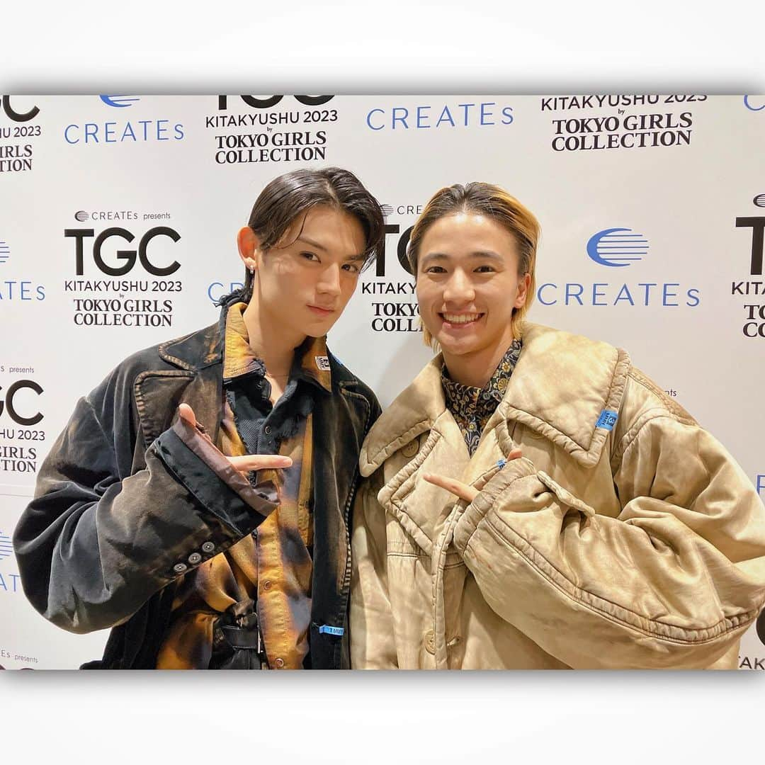 木戸大聖さんのインスタグラム写真 - (木戸大聖Instagram)「昨日開催された『TGC 北九州 2023』観てくださった方々、ありがとうございました！🎩👑  生まれ故郷である北九州でTGCのランウェイを歩けたことは、僕としては特別な思いがありましたし、本当に夢のような時間でした。  会場に来てくださった方々、配信を観てくださった方々、ありがとうございました！🙏✨  写真は、 #宮世琉弥 くん、#山下幸輝 くん、#藤原大祐 くんと📸 . #TGC北九州2023  #TGC」10月8日 13時51分 - taisei_kido_