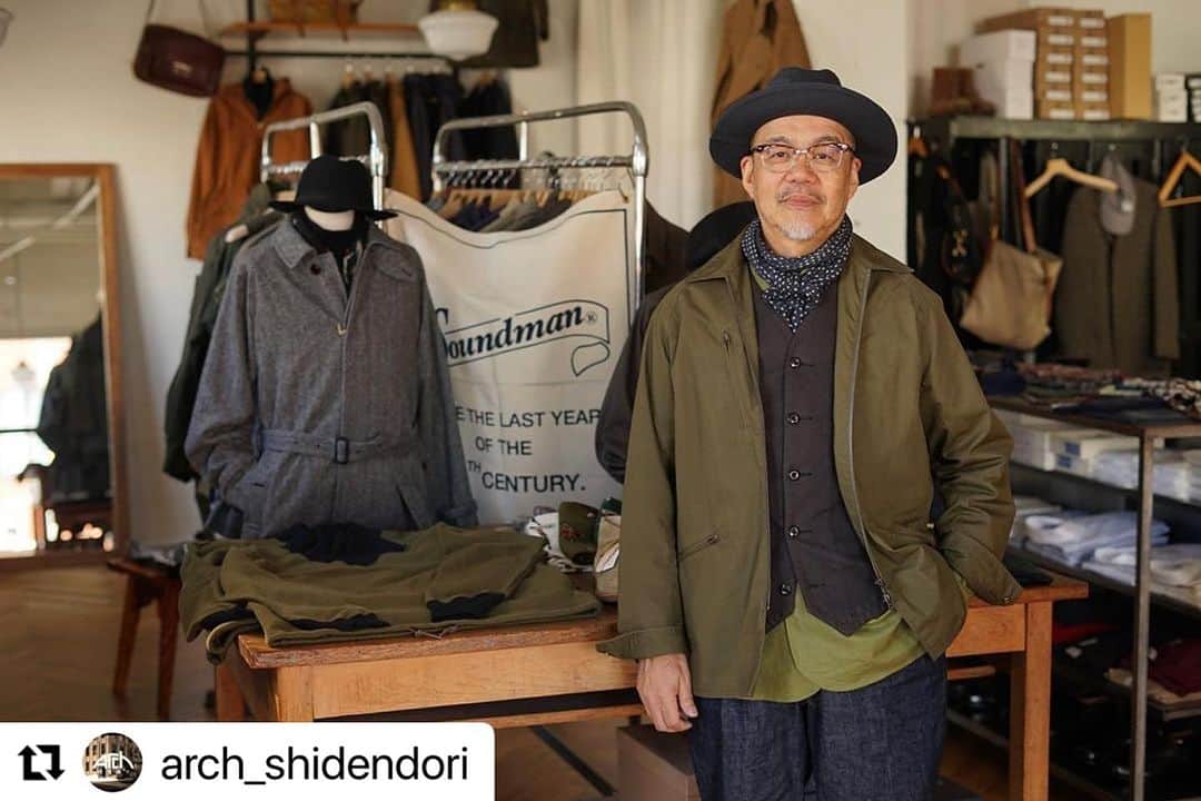 サウンドマンのインスタグラム：「本日、明日と札幌 ARCH市電通り店にてSoundman POPUP STOREを開催しています。 すっかり札幌は秋ですね〜！ 重ね着が楽しいシーズン到来しています。 たくさんの皆様のお越しをお待ちしております！  #archshidendori  #arch #archsapporo  #札幌 #sapporo  #soundman #サウンドマン #2023AW #heritagestyle #vintagestyle  #heritagemenswear」