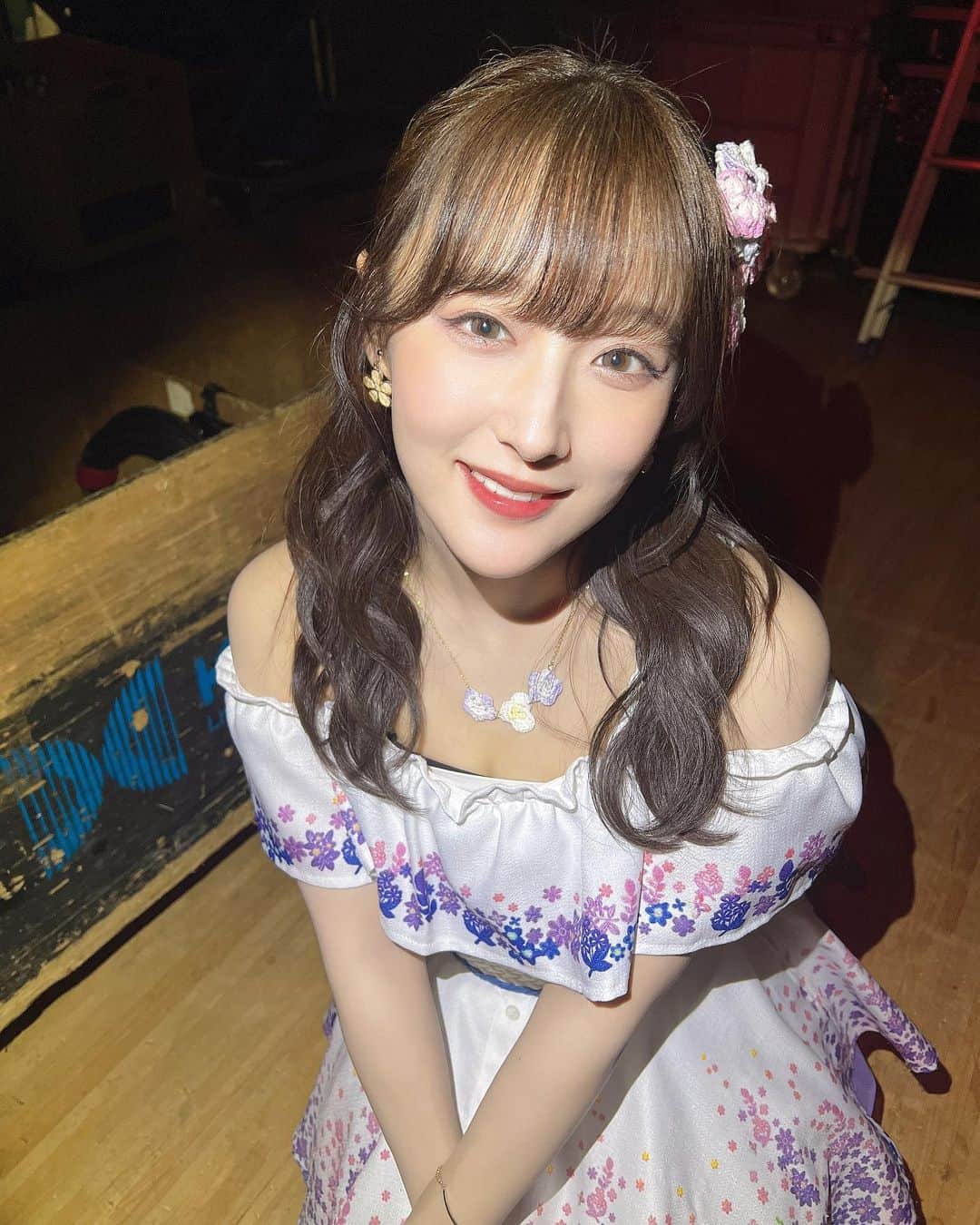 鎌田菜月のインスタグラム：「9.30🌙  憧れの先輩の衣装も 自分たちのために作ってもらった衣装でこの曲で歌う意味も 大切な時間をもらいました☺️  #思い出ぐらむ #あいどる #live」