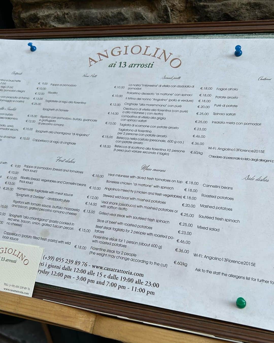 中岡由佳さんのインスタグラム写真 - (中岡由佳Instagram)「❇︎ 細い路地に面するトラットリアでランチ。 トスカーナのキアニーナ牛の炭火焼きはここでしか味わえません。オリーブオイルと塩でシンプルな食べ方が一番美味しい。  #trattoriaangiolino #Firenze #フィレンツェ #Italy #イタリア」10月8日 16時37分 - yuka_nakaoka