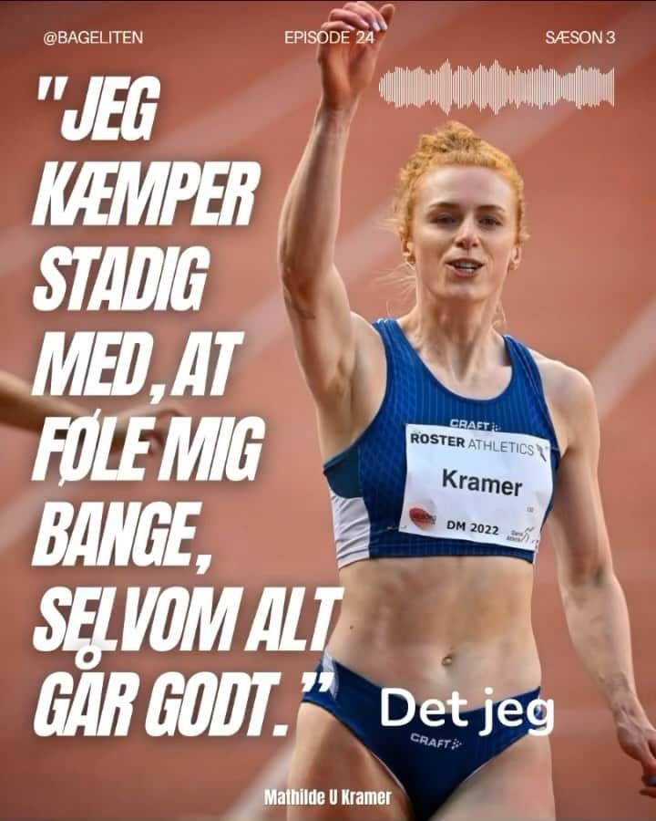 マチルドU・クラマーのインスタグラム：「“Jeg er frustreret over, at jeg ved jeg kan mere, men kroppen forhindrer mig bare i det.” - @mathildeukramer   Følelsen af uretfærdighed er noget Mathilde og jeg kommer ind på i afsnittet, og tanker omkring, hvordan du kan slippe den, da den ellers kan overtage glæden ved din sport og dit liv.   Lyt til afsnittet med @mathildeukramer i din podcast app, på @spotifydanmark m.fl. 👌🏽🎙️  #selvudvikling #mentaltraining #atletik」