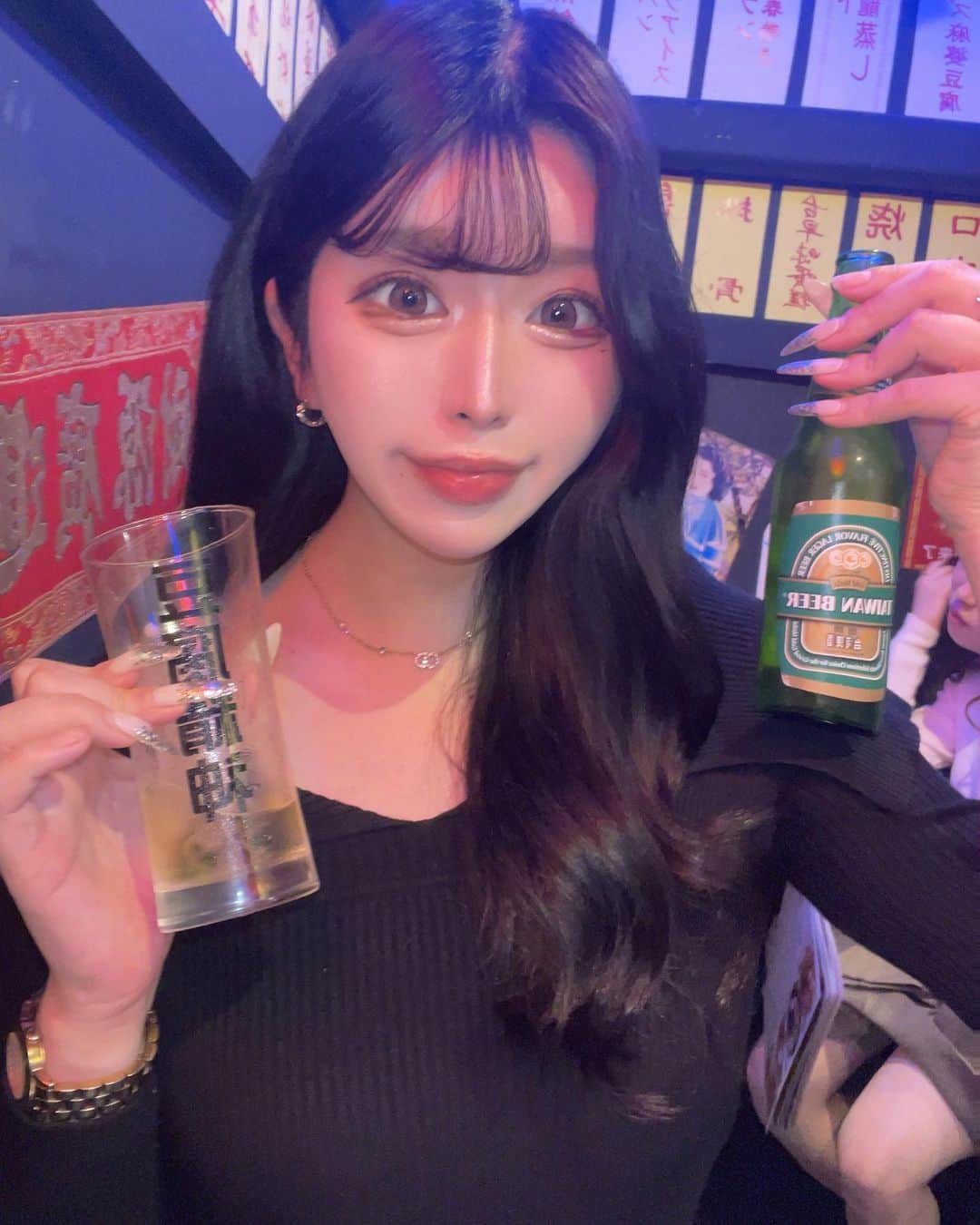 一条ラムのインスタグラム：「. . うちには珍しく台湾料理🩷 ここ美味しかったからまた行こーと🫶🏻 . #Instagram #self #台湾料理 #名古屋 #グルメ #follow #followforfollowback」
