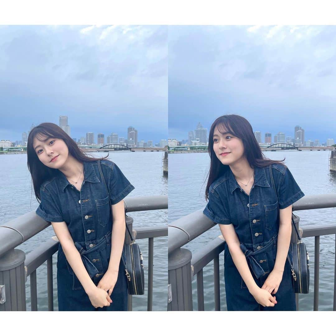 寺島季咲のインスタグラム：「デニム！☺︎  まだ夏気分です🌬️🌬️  #gu」