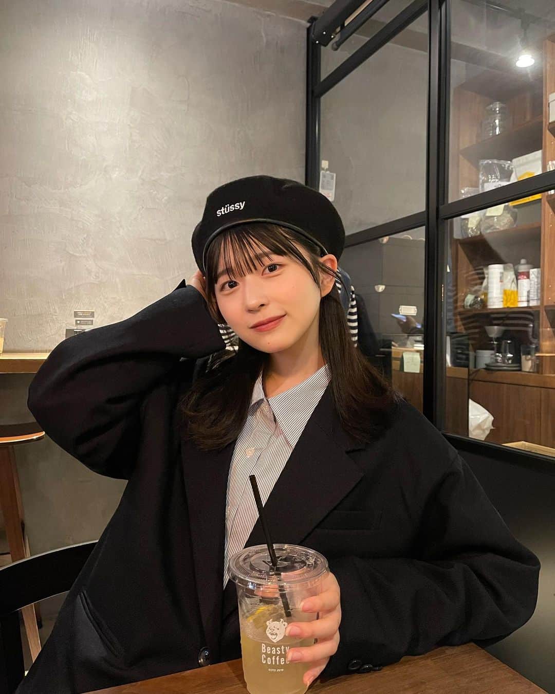 たぐちおとはのインスタグラム：「かっこよくアイスコーヒーとか飲めるようになりたい。。 これはレモネードです👶🏻」