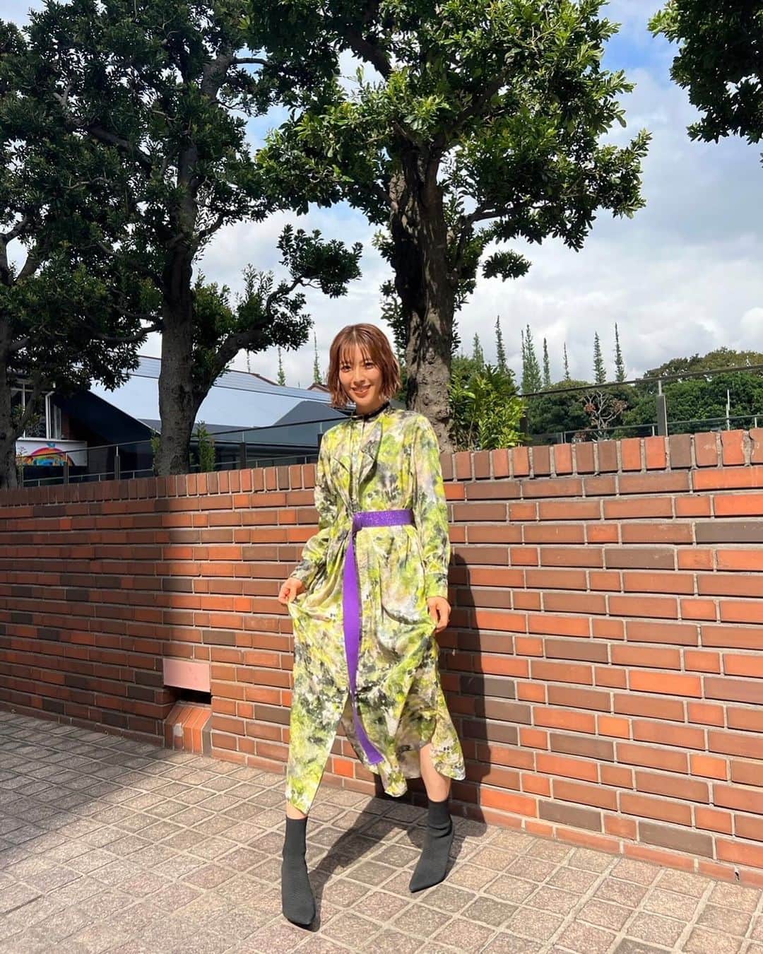 瀧本美織のインスタグラム：「J-WAVE SPECIAL ITOCHU DEAR LIFE, DEAR FUTURE~ACT FOR 2030~ 9日18:00〜聴いてください💚 公開収録の衣装可愛かったぁ〜🦋✨ @ailefanm   #radio  #PR」
