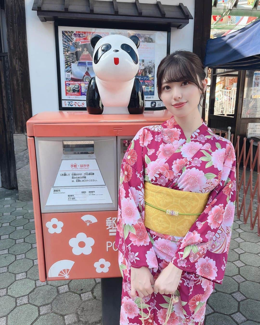 星名あゆみさんのインスタグラム写真 - (星名あゆみInstagram)「パンダポスト🐼📮   #yukata #yukatagirl #浴衣」10月8日 20時52分 - hoshina_ayumi