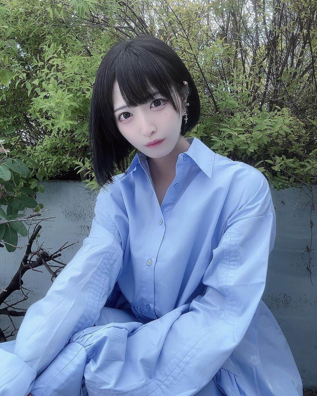 相笠萌のインスタグラム：「黒髪ボブ」