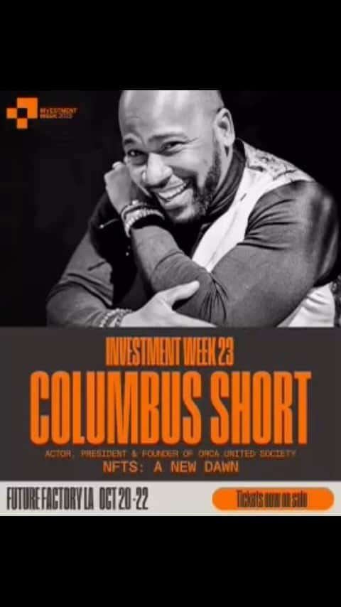 コロンバス・ショートのインスタグラム：「Hey folks, guess what?! I’m hitting the stage at #InvestmentWeek23 & Hosting the Investor & Celebrity Golf Tournament.   Join me & a stellar lineup of names for three days of all things innovation, investments, entertainment, music and art. Get ready to rub shoulders with giants and shape the future together. It’s going to be epic, and I want you there with me!  For Tickets & to access my 25% of discount code, Follow @startupstarter.co & DM, “Done”  See you there!   #TheFutureisNow #InvestmentWeek23  @orca_united_society #ORCAWave📡🌊🐳 CLICK LINK IN BIO and get your tickets NOW」