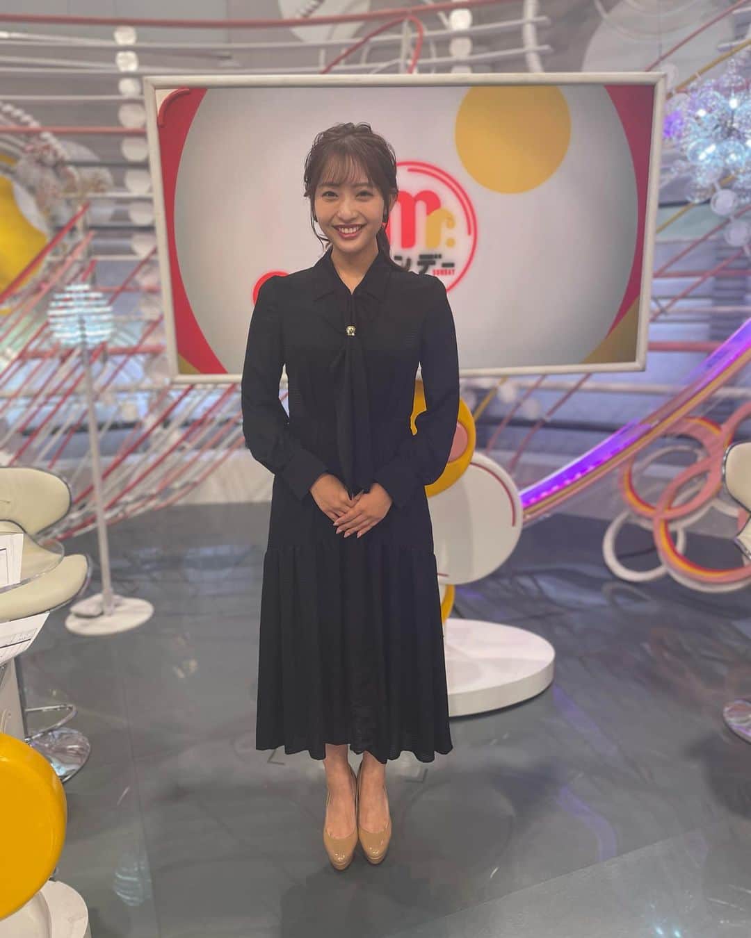 藤本万梨乃のインスタグラム：「* 今夜もありがとうございました☺️ #mrサンデー」