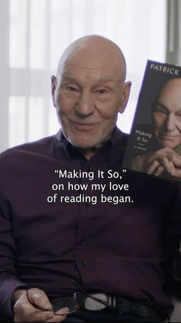 パトリック・スチュワートのインスタグラム：「My love of reading began as a boy on Saturday mornings at the Mirfield Public Library...Enjoy this story from my just released memoir and have a wonderful weekend. 📚  #MakingItSo is out now in hardcover and audiobook: PatrickStewartBook.com   #BookTok #PatrickStewart #audiobooktok」