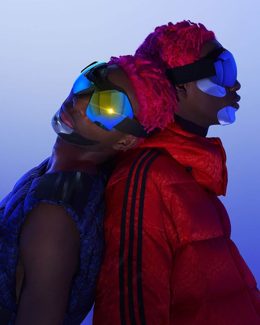モンクレールのインスタグラム：「Further, together. Moncler x @adidasoriginals synchronizes unique energies to create Genius.  Pufferized, primary-hued, and poppered. Tricolored, triple-striped, Trefoiled. And ready to take the modern explorer from summit to city.  Explore the collection now on moncler.com.   #MONCLERADIDASORIGINALS  #MONCLERGENIUS」
