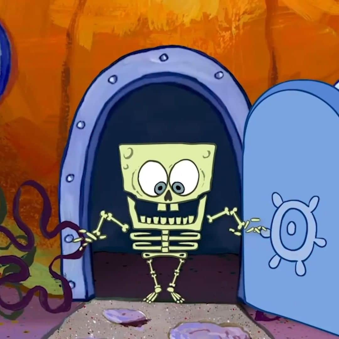 スポンジボブのインスタグラム：「The SpongeBob theme song but make it spOoOooOOoky」