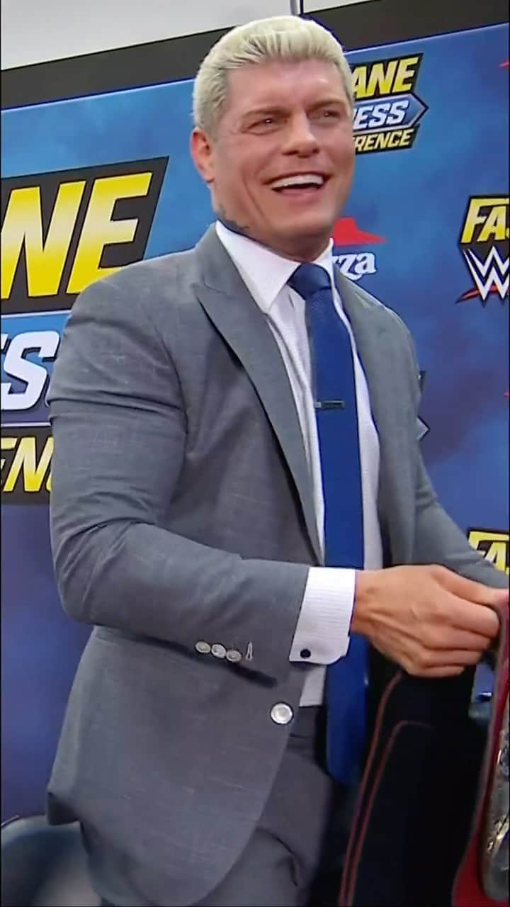 WWEのインスタグラム：「The new Undisputed Tag Champs were living their best lives at the #WWEFastlane Press Conference 😂」