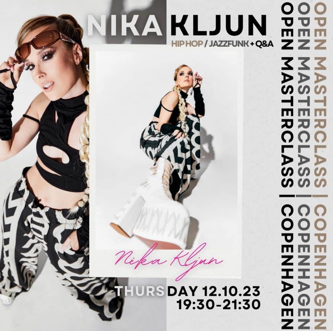 Nika Kljunさんのインスタグラム写真 - (Nika KljunInstagram)「🤩 DENMARK 🇩🇰! 🕺💃 DANCE with me THIS THURSDAY from 19:30-21:30 at Fredie-Pedersen dance school @fpdans @internationaldanceacademy in Copenhagen! OPEN dance workshop for all dance lovers! 🎉🔥  Not only will we be dancing and training like PROFESSIONALS, but I’ll also be hosting a Q&A session about the dance industry, where I’ll be sharing my tools and knowledge on how to make it in this dynamic field. 💪🎓  Spread the word, tag your friends, and let’s make this an unforgettable evening! 🗣️🌍 This open workshop is for EVERYONE, so bring your passion and let’s groove together! 💥💃  I’m super excited to dance with all of you, especially my amazing Danish community! 🇩🇰💃 Don’t miss out, register NOW to secure your spot! 🎟️✨  REGISTER AT: info@fredie-pedersen.dk   #danceworkshop #denmark #copenhagen #nikakljun #danceindustryinsights #frediepedersendanceschool #spreadtheword #registernow #fpdans #openclass #commercialhiphop #jazzfunk」10月9日 4時30分 - nikakljun