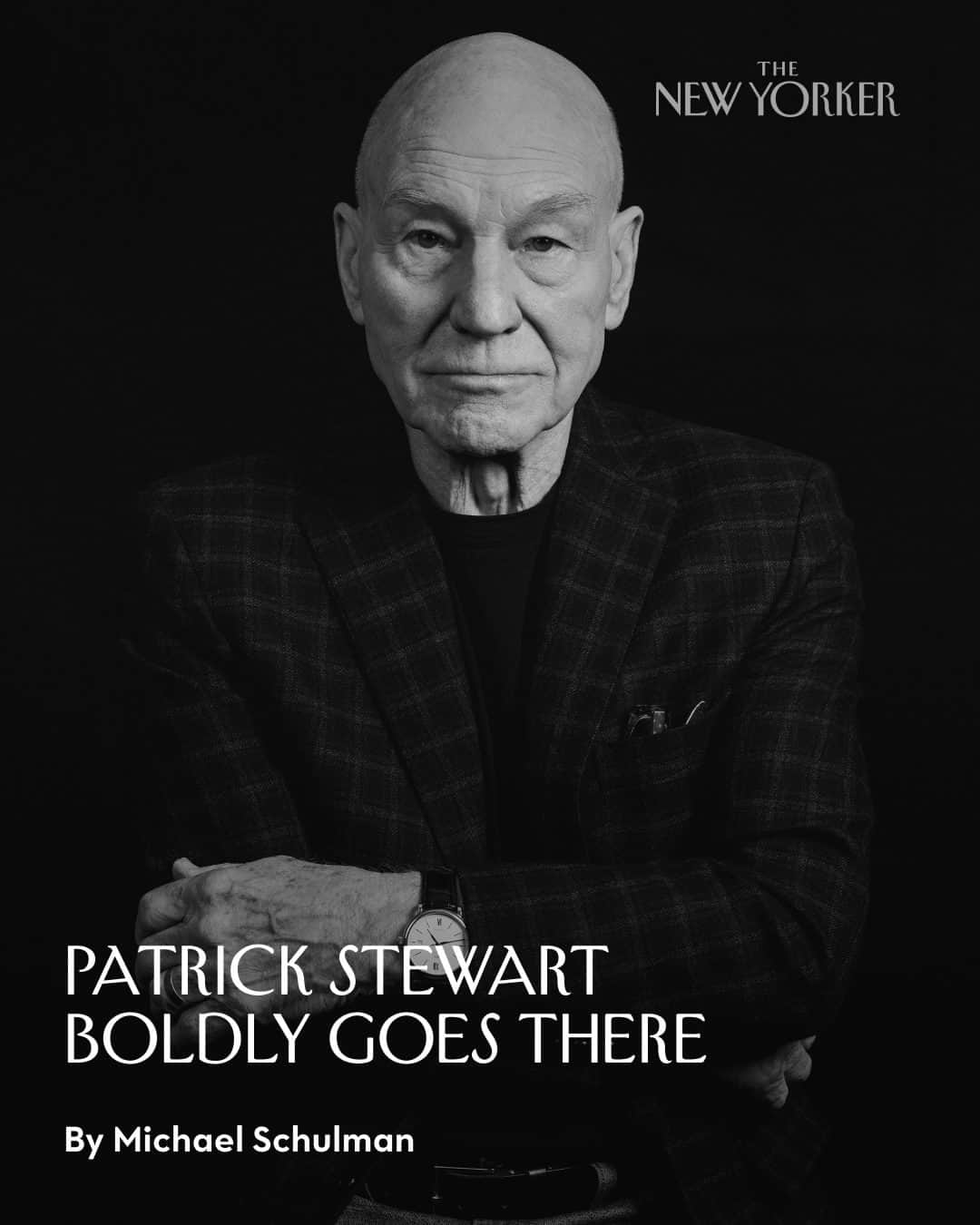The New Yorkerのインスタグラム：「Sir Patrick Stewart (@sirpatstew) has spent nearly half his life as Jean-Luc Picard in “Star Trek: The Next Generation.” In his new memoir, Stewart reflects on the unlikely trajectory that brought him from an impoverished childhood to the final frontier. @michaelschulman recently sat down with the actor to discuss his new book, as well as his lifelong fascination with Shakespeare, his encounters with Old Hollywood royalty, and getting high—in more ways than one. Read the interview at the link in our bio. Photograph by Ryan Pfluger / The New York Times / Redux.」